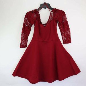 BB Dakota Womens Dennett Off Shoulder Dress Red